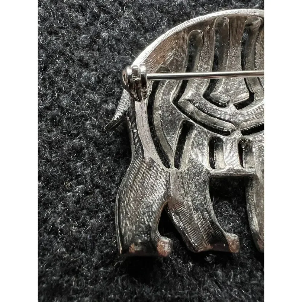 Vintage Signed Hattie Carnegie (Rare) Rhinestone Elephant Brooch